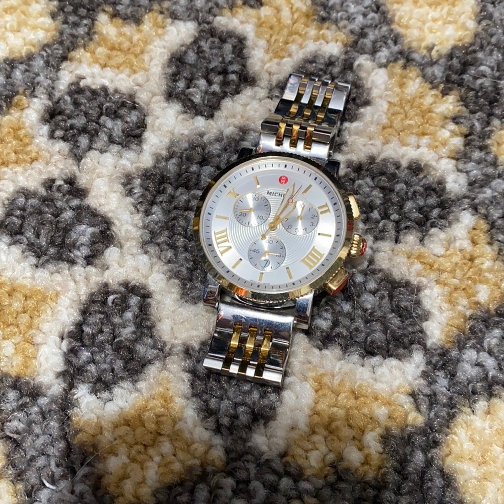 Michele Two-Tone Watch Face
